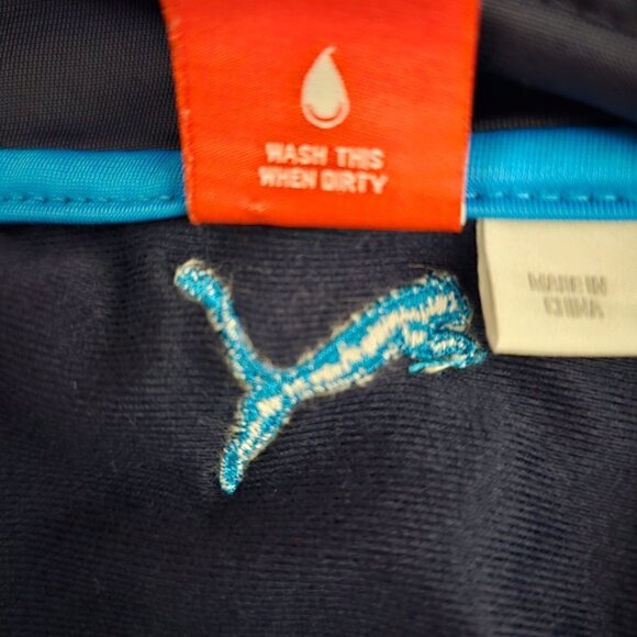 Puma Zip Up Navy Blue Performance Jacket - Picture 5 of 9